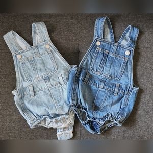 Old Navy Denim Baby Overalls Bundle